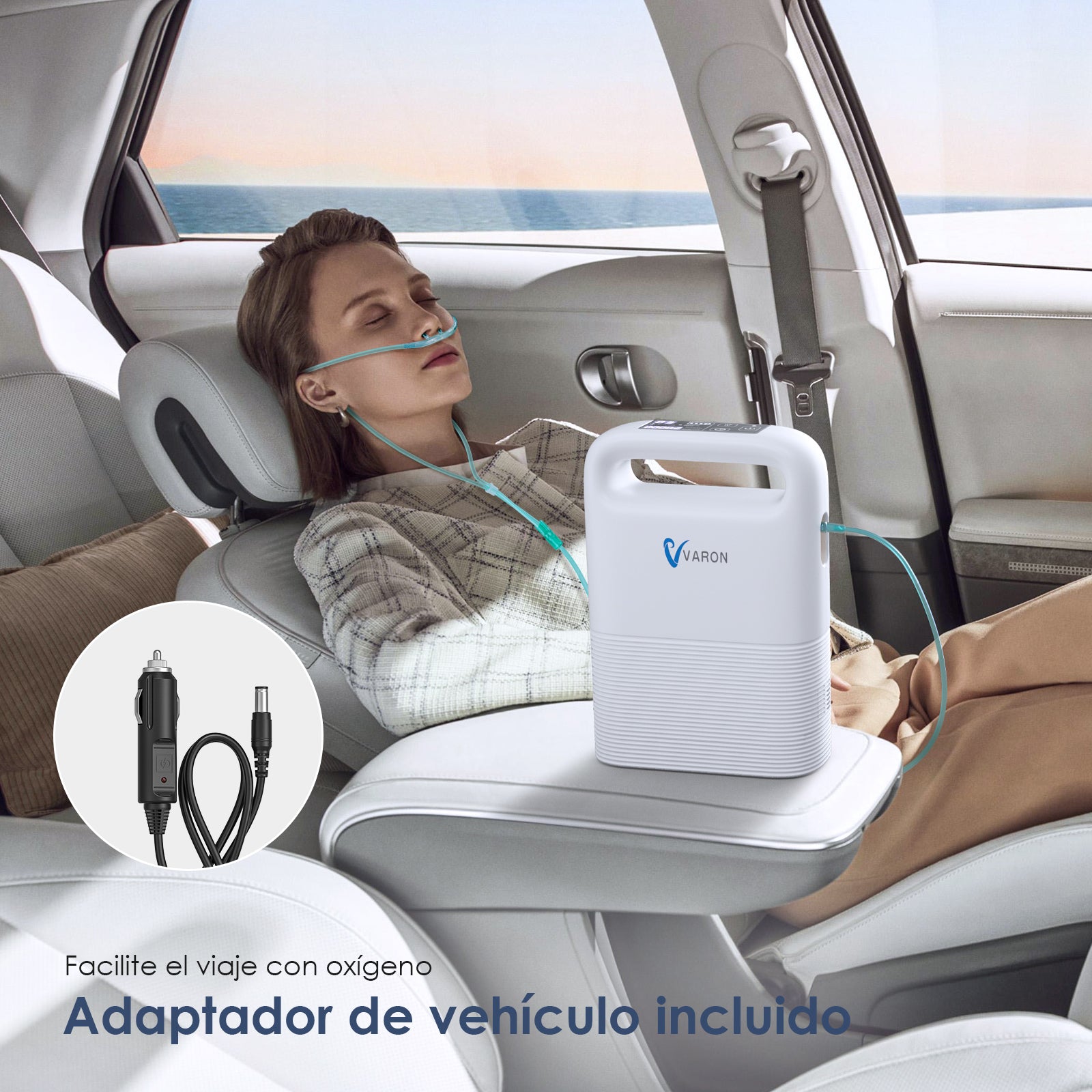 Obtenga soporte respiratorio silencioso y continuo mientras duerme con el concentrador de oxígeno VARON VP-2