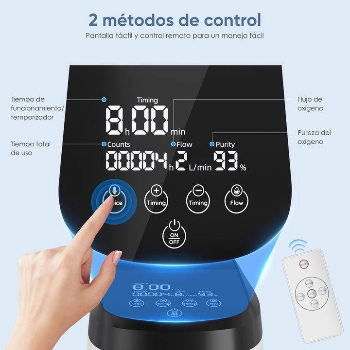 Concentrador de oxígeno doméstico VARON VH-2 PRO |  1-9 niveles (ajustable), funcionamiento 24 h, homologación CE