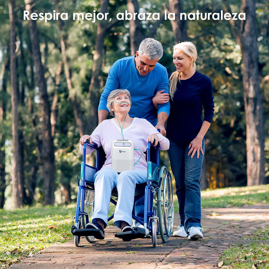 Mejore su estilo de vida con un concentrador de oxígeno: respire libremente en casa, al aire libre y en movimiento