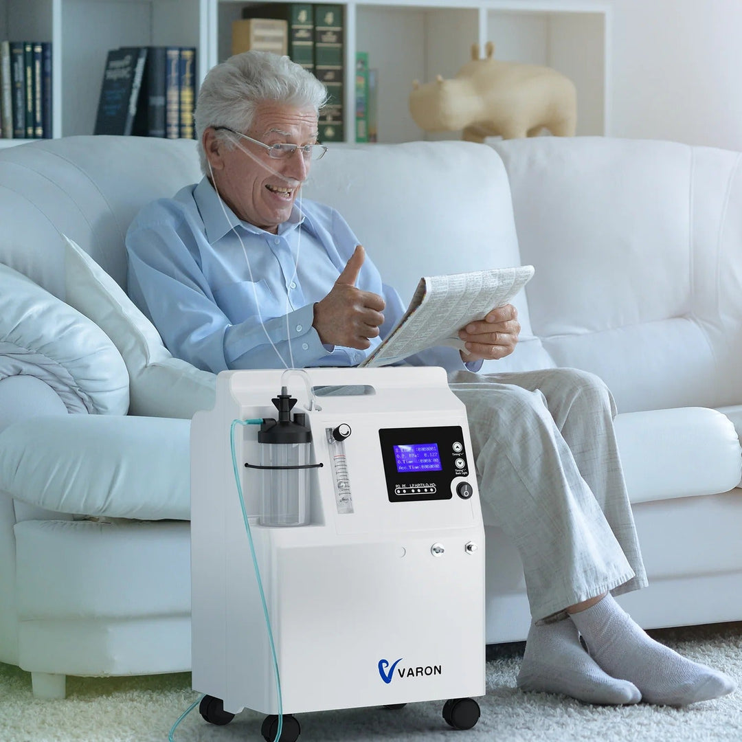 Concentrador de oxigeno VARON Serene de 5 l | Funcionamiento 72 h. Aprobado por la FDA y la CE
