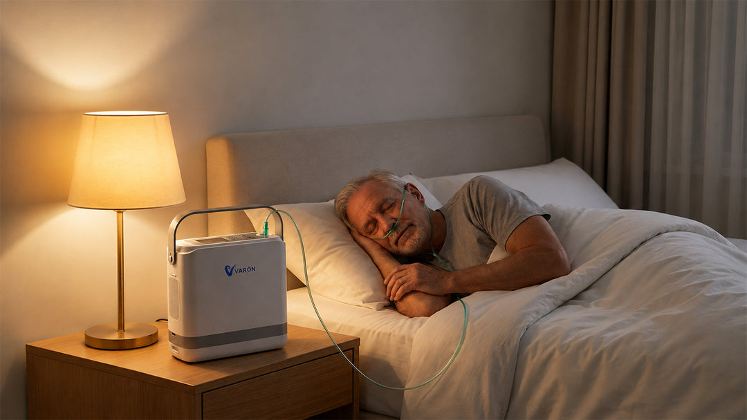 Tormentas intensas, salud y máquina de oxígeno portátil para el cuidado respiratorio