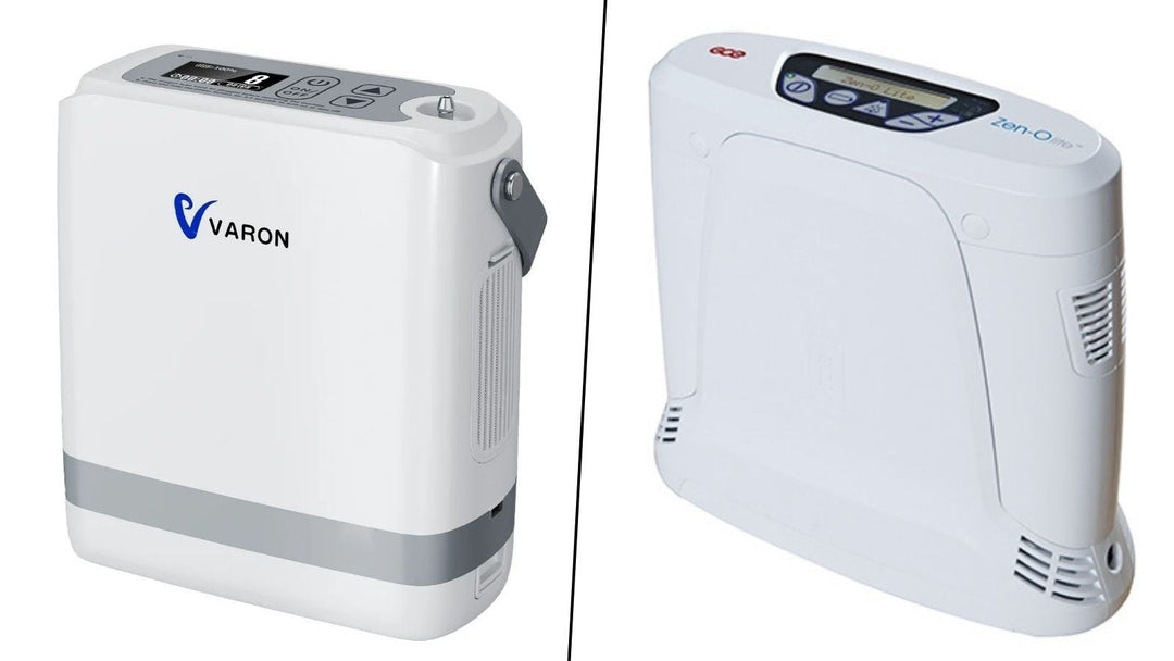 Comparativa entre VARON VP-8G y GCE Zen-O Lite como concentrador de oxígeno portátil en pureza y autonomía