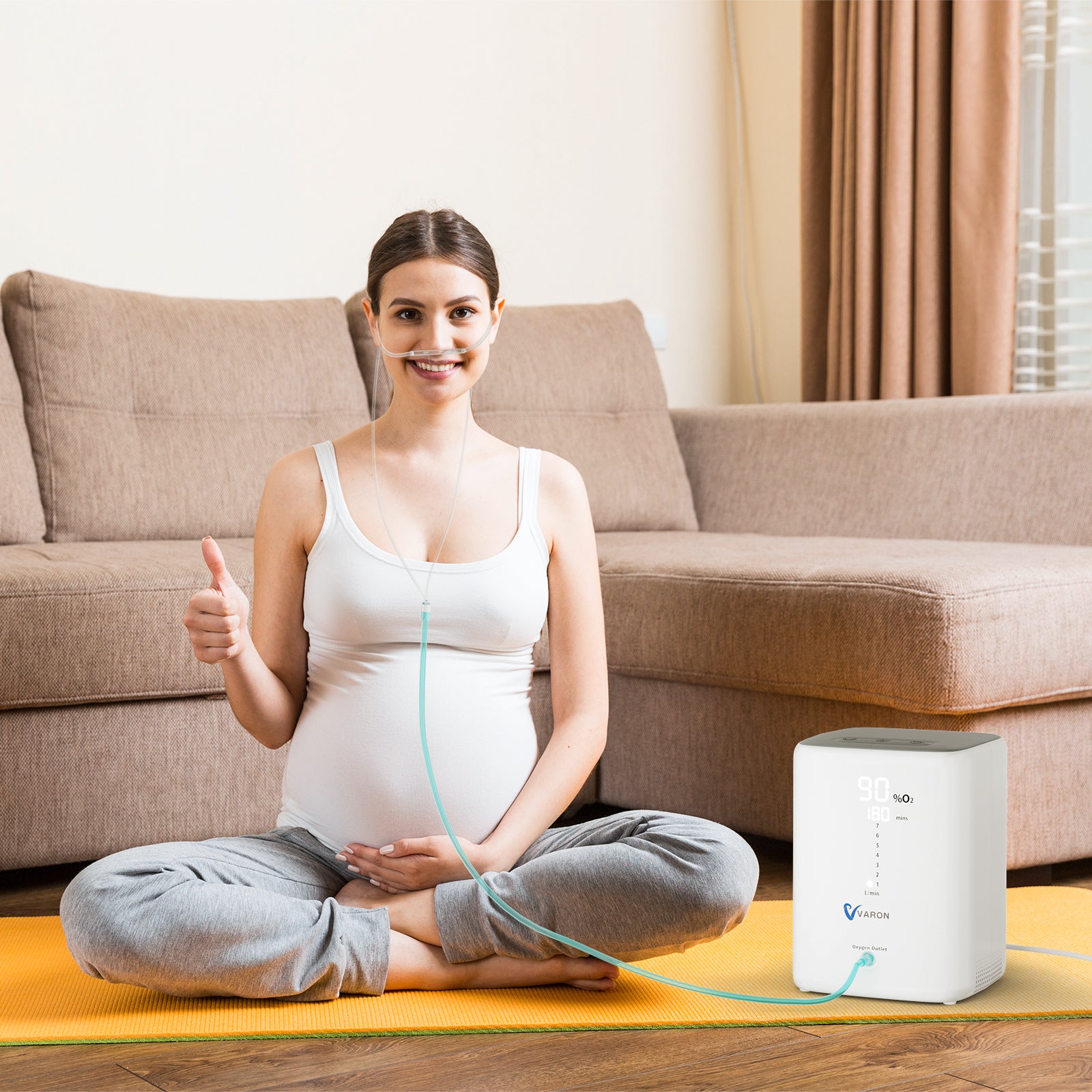 Concentrador de oxígeno doméstico VARON VH-3 | Terapia confortable de  1-7 niveles (ajustable), con certificación CE