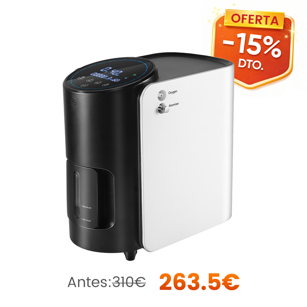 Concentrador de oxigeno doméstico VARON VH-1 |  1-7 niveles (ajustable), Vital Senior Health, con certificación CE