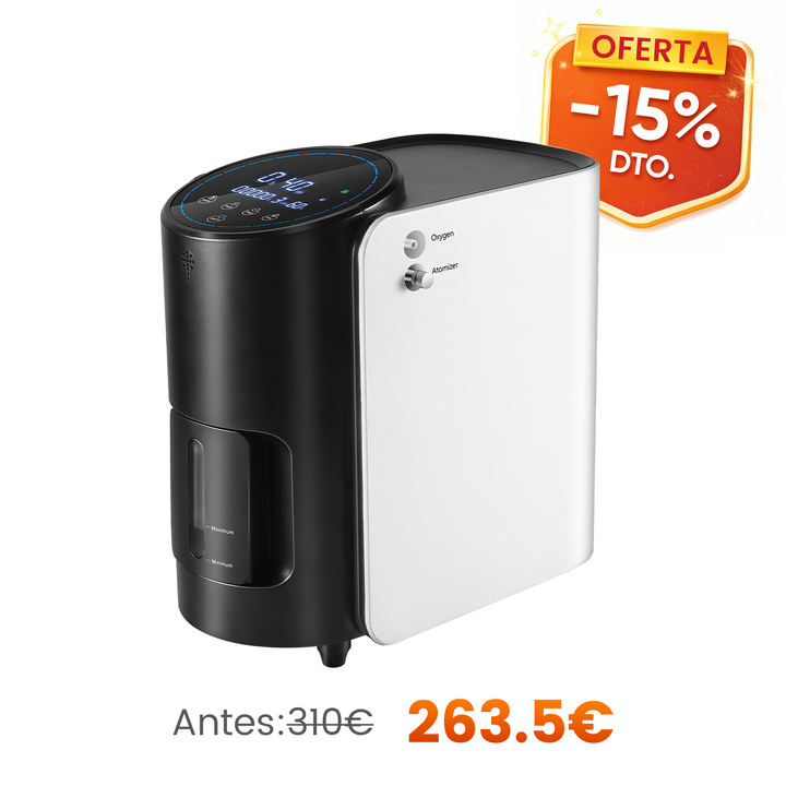 Concentrador de oxigeno doméstico VARON VH-1 |  1-7 niveles (ajustable), Vital Senior Health, con certificación CE
