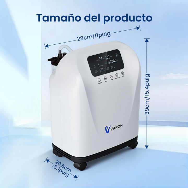 Concentrador de oxígeno doméstico VARON VH-4 | Terapia confortable de 1-9 niveles (ajustable), con certificación CE
