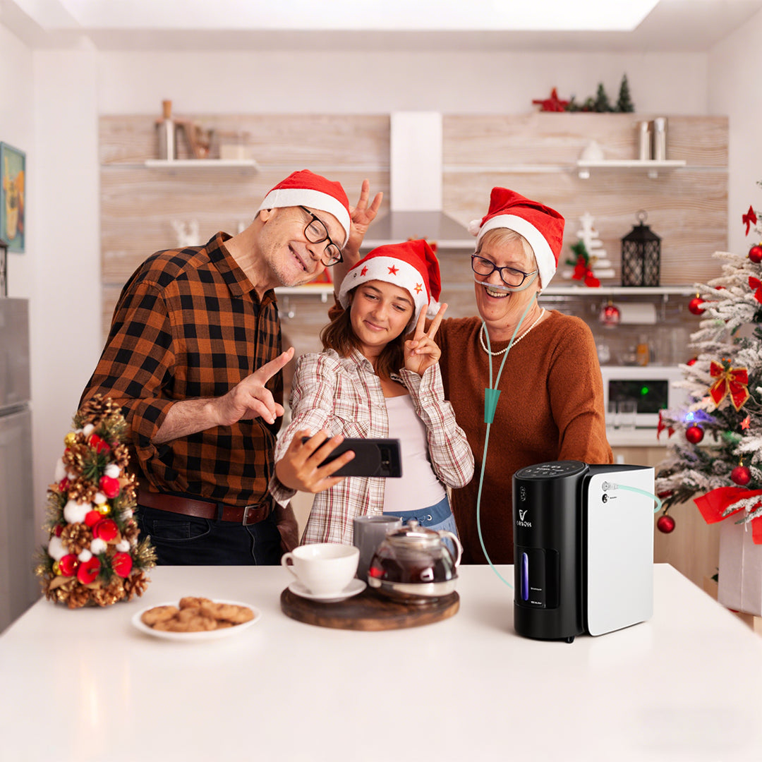 Concentrador de oxígeno doméstico VARON VH-1 |  1-7 niveles (ajustable), Vital Senior Health, con certificación CE