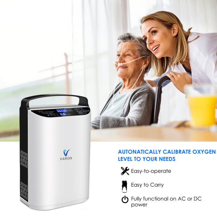 Concentrador de oxigeno portátil VARON VP-1 Pulse | Funcionamiento 24 horas, homologación CE