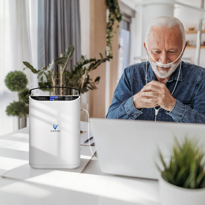 Concentrador de oxigeno portátil VARON VP-1 Pulse | Funcionamiento 24 horas, homologación CE