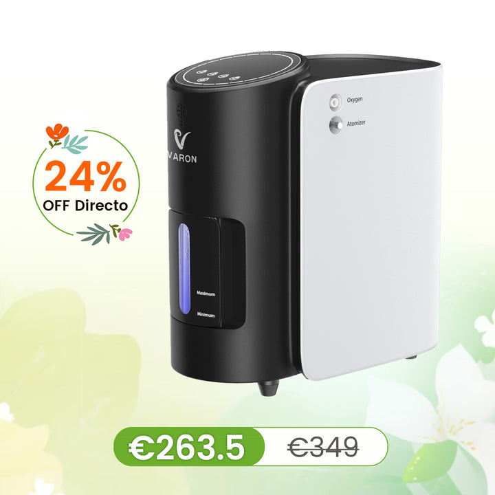 Concentrador de oxigeno doméstico VARON VH-1 |  1-7 niveles (ajustable), Vital Senior Health, con certificación CE