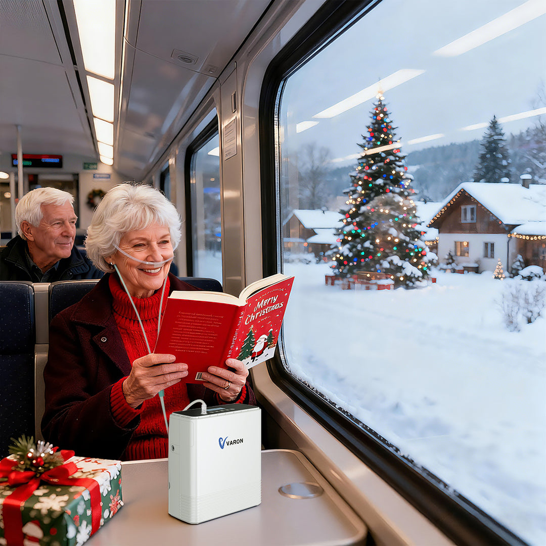 Concentrador de oxígeno portátil continuo VARON VP-6 | Caudal de  1-6 niveles (ajustable), homologado CE