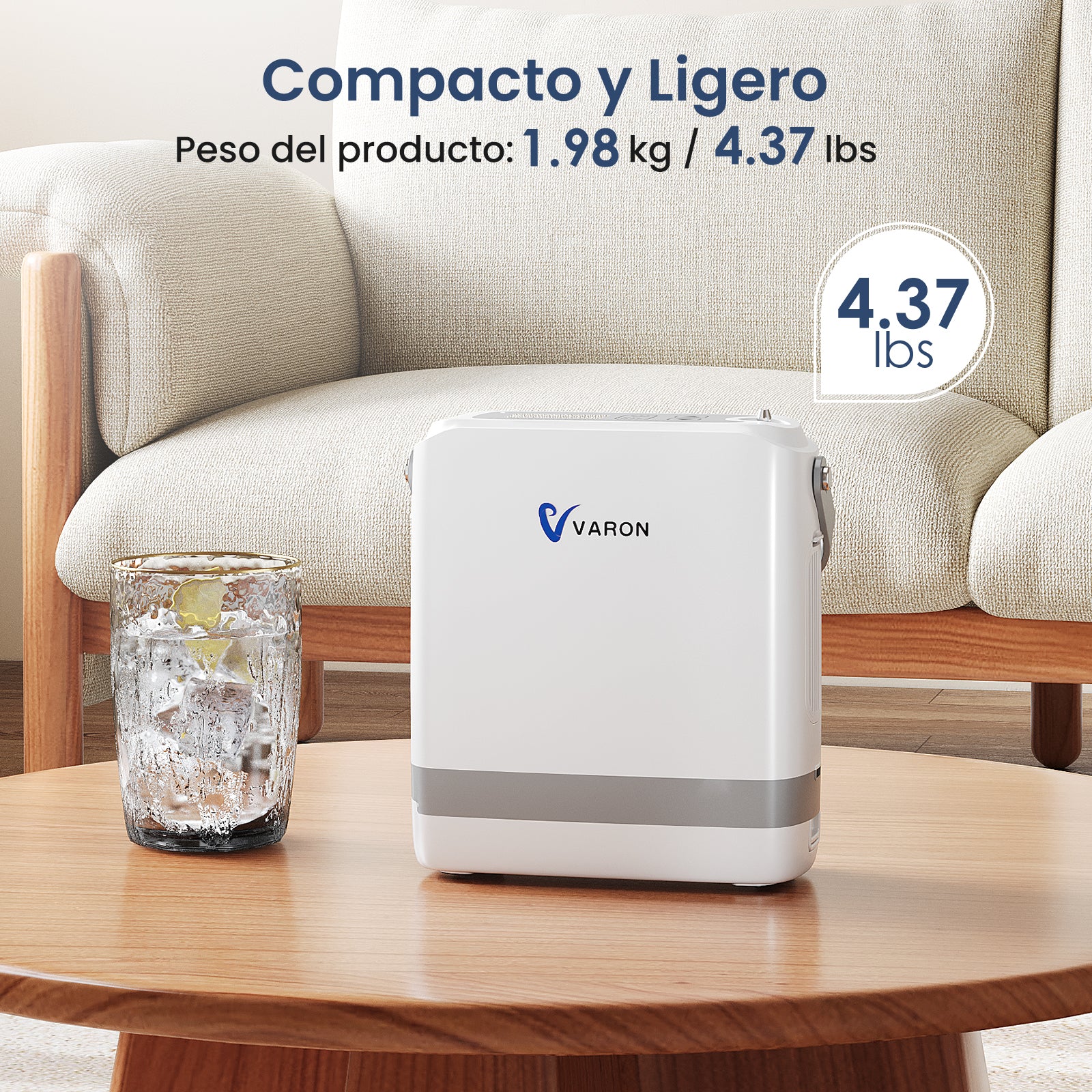 Preventa: New VARON VP-8G | Concentrador de Oxígeno Portátil de Flujo por Pulsos (niveles 1–8)