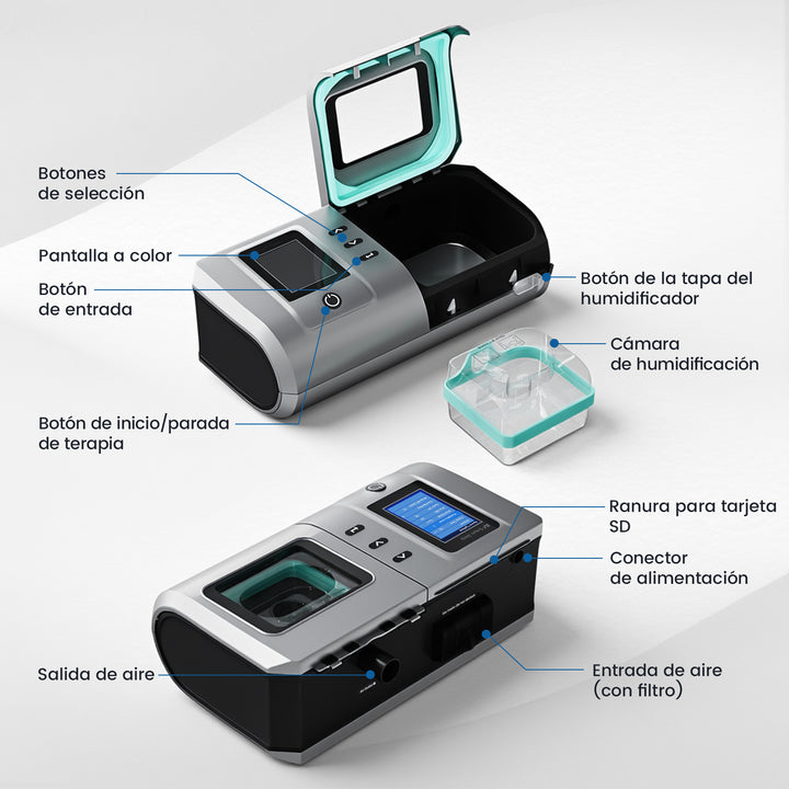 VARON DS-6 Auto CPAP | Tratamiento para Apnea del Sueño | Ajuste Automático de Presión, Fácil Uso | CE Médico