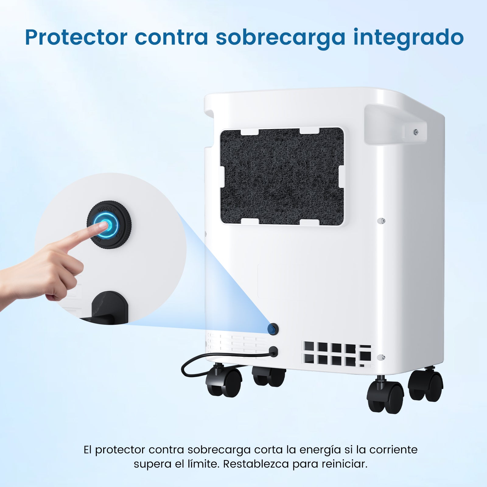 Concentrador de oxígeno doméstico VARON VH-3 PRO | Terapia confortable de  1-10 niveles (ajustable), con certificación CE