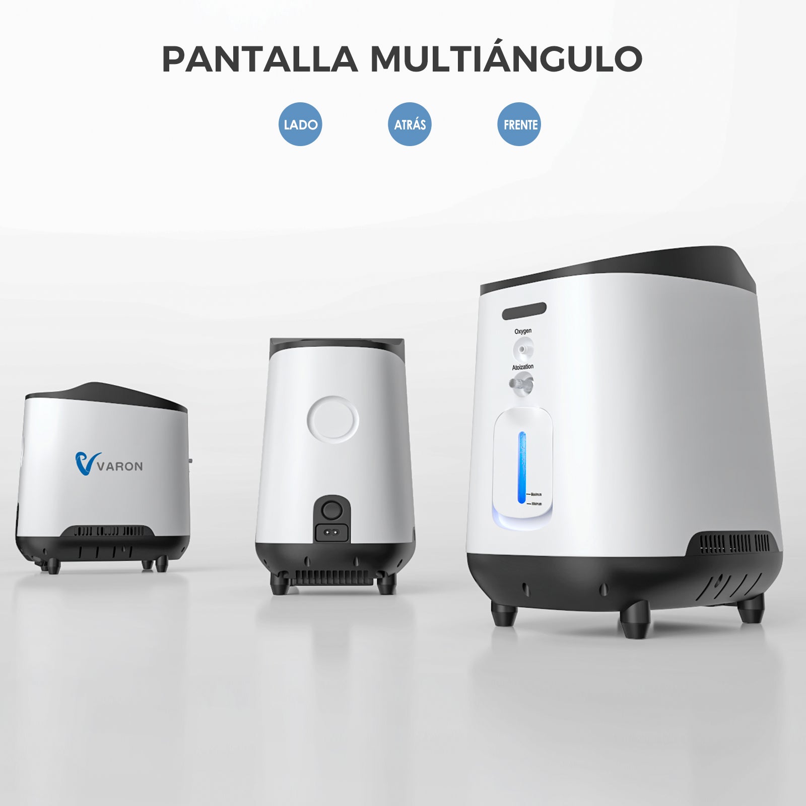 Concentrador de oxígeno continuo doméstico VARON VH-2, control inteligente y bajo nivel de ruido