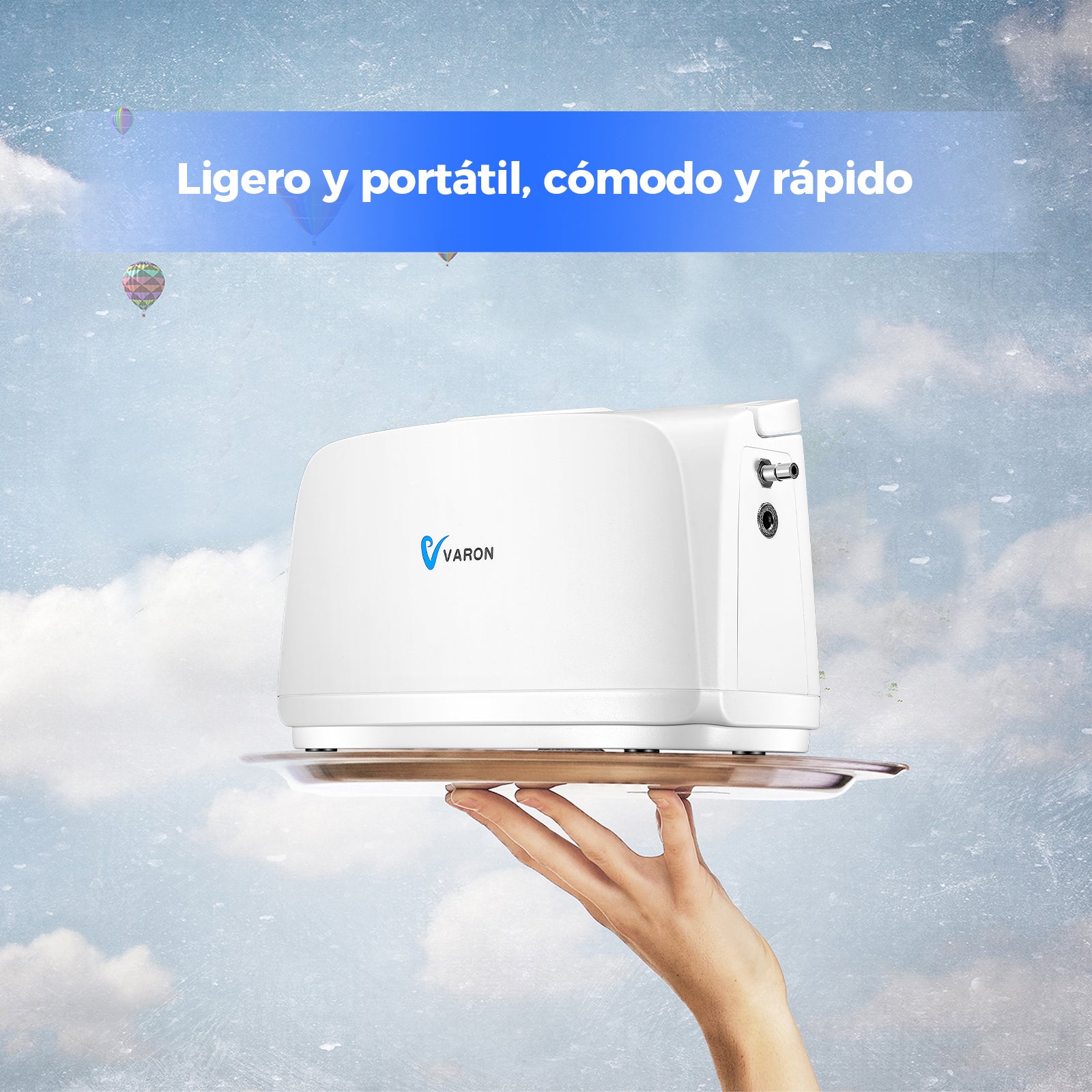 Concentrador de oxígeno pulsátil portátil VARON VL-1, ultraligero y compacto