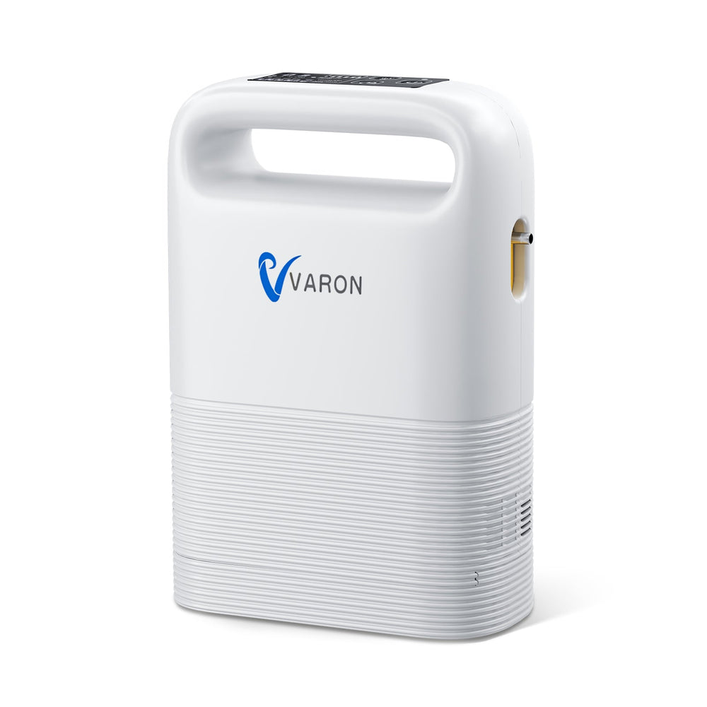Concentrador de oxígeno pulsátil portátil VARON VP-2, batería de larga duración para usuarios activos
