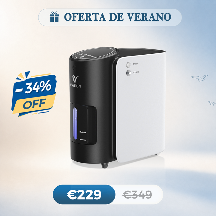 Concentrador de oxigeno doméstico VARON VH-1 |  1-7 niveles (ajustable), Vital Senior Health, con certificación CE