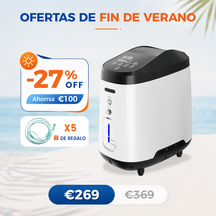 Concentrador de oxigeno doméstico VARON VH-2 |  1-7 niveles (ajustable), funcionamiento 24 h, homologación CE