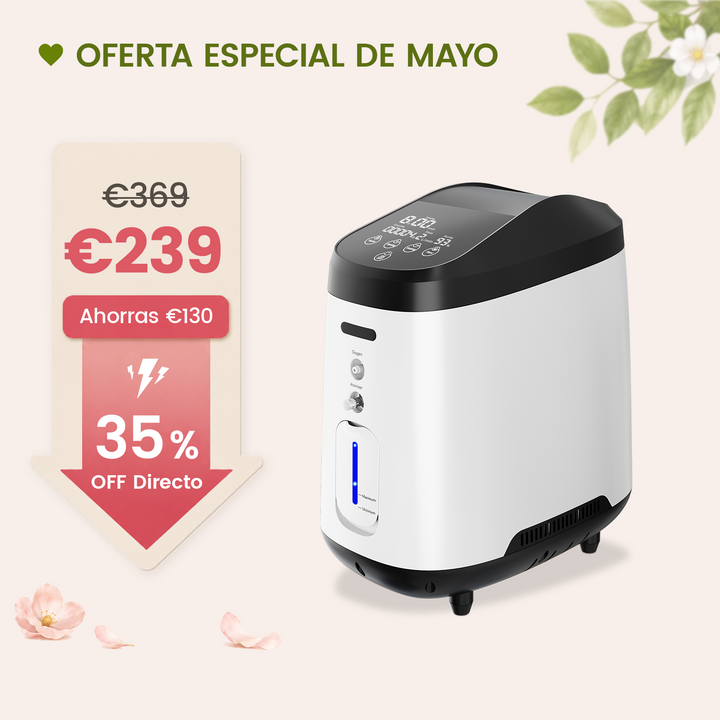 Concentrador de oxigeno doméstico VARON VH-2 |  1-7 niveles (ajustable), funcionamiento 24 h, homologación CE