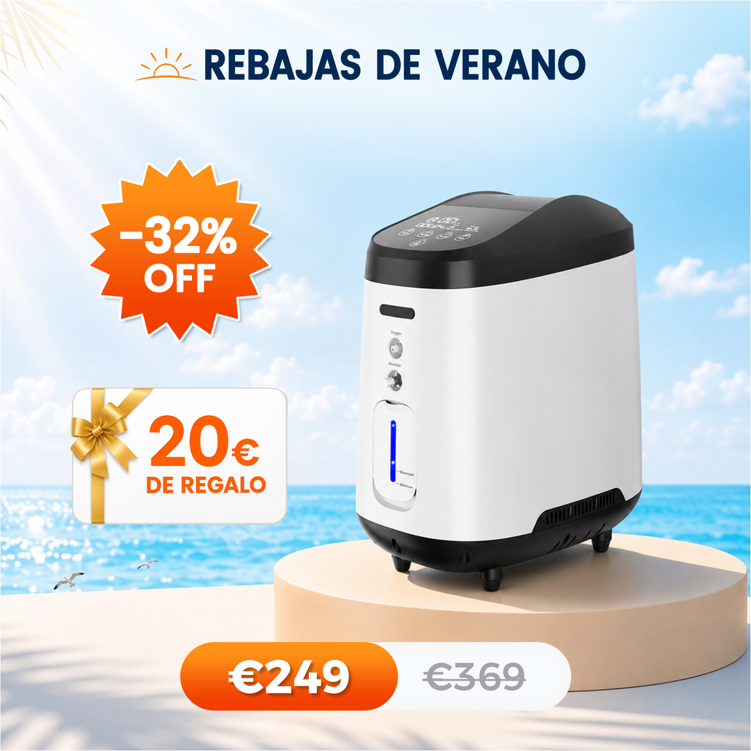 Concentrador de oxigeno doméstico VARON VH-2 |  1-7 niveles (ajustable), funcionamiento 24 h, homologación CE