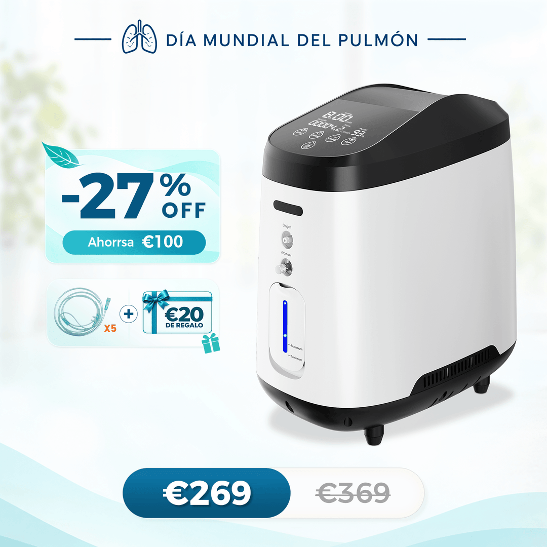 Concentrador de oxigeno doméstico VARON VH-2 |  1-7 niveles (ajustable), funcionamiento 24 h, homologación CE