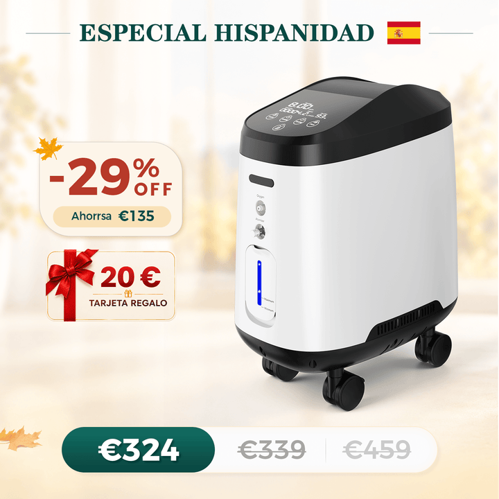Concentrador de oxigeno doméstico VARON VH-2 PRO |  1-9 niveles (ajustable), funcionamiento 24 h, homologación CE