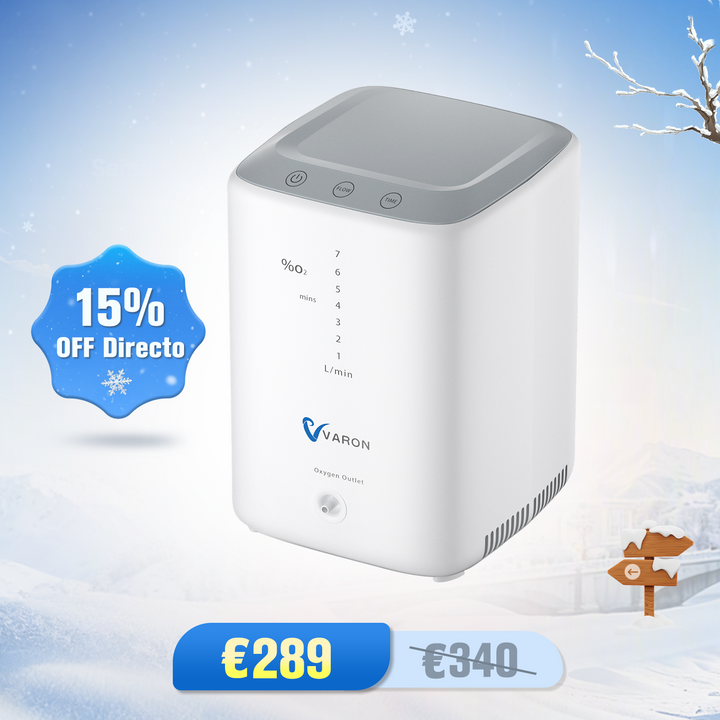 Concentrador de oxígeno doméstico VARON VH-3 | Terapia confortable de  1-7 niveles (ajustable), con certificación CE