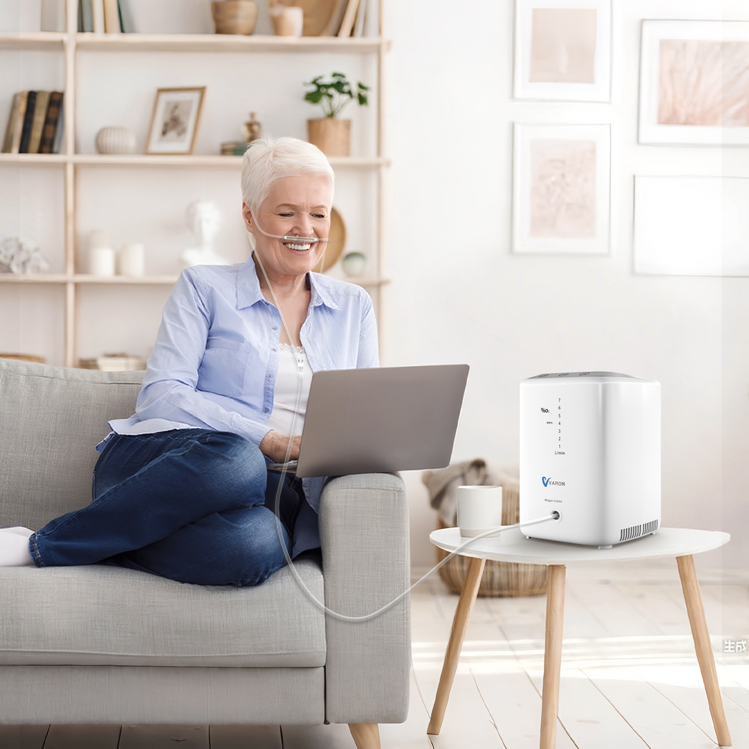 Concentrador de oxígeno doméstico VARON VH-3 | Terapia confortable de  1-7 niveles (ajustable), con certificación CE