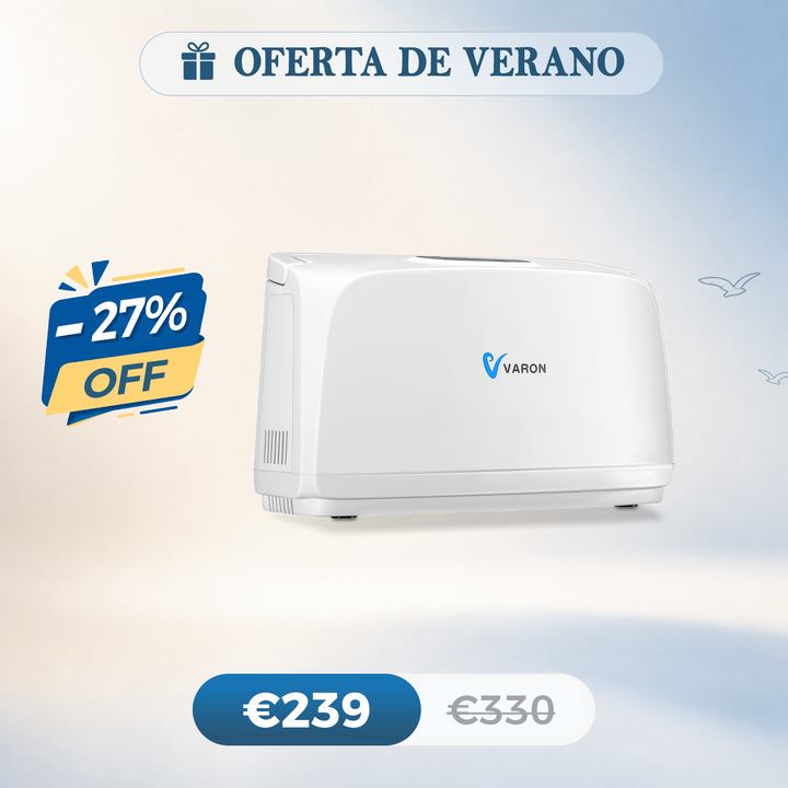 Concentrador de oxígeno pulsátil VARON VL-1 | Ideal para movilidad, con certificación CE