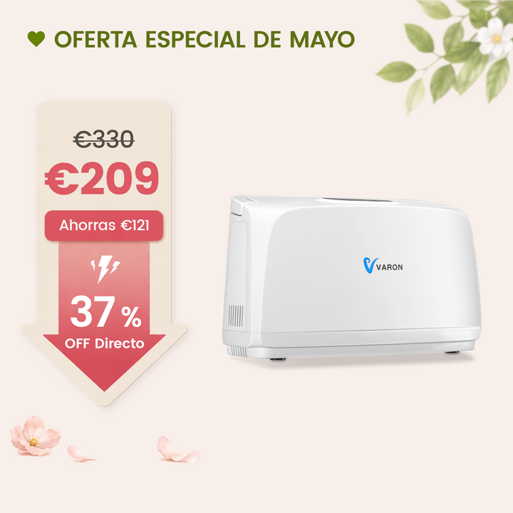 Concentrador de oxígeno pulsátil VARON VL-1 | Ideal para movilidad, con certificación CE