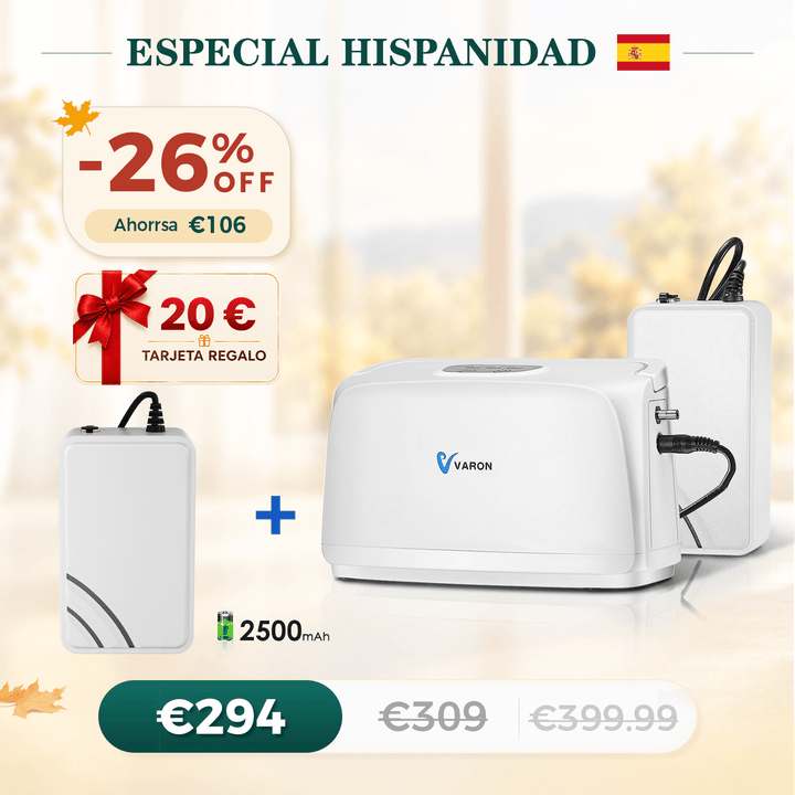 Concentrador de oxígeno pulsátil VARON VL-1 | Ideal para movilidad, con certificación CE