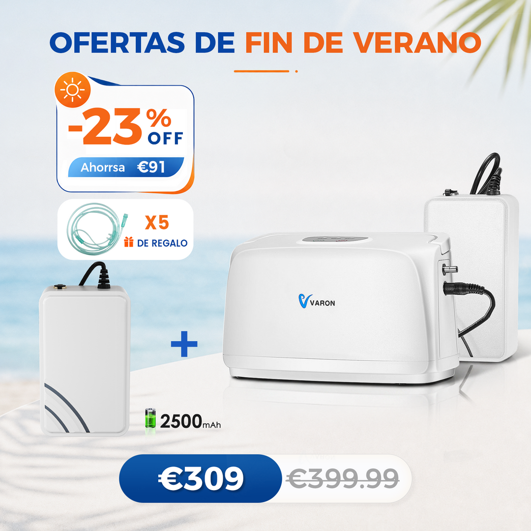 Concentrador de oxígeno pulsátil VARON VL-1 | Ideal para movilidad, con certificación CE