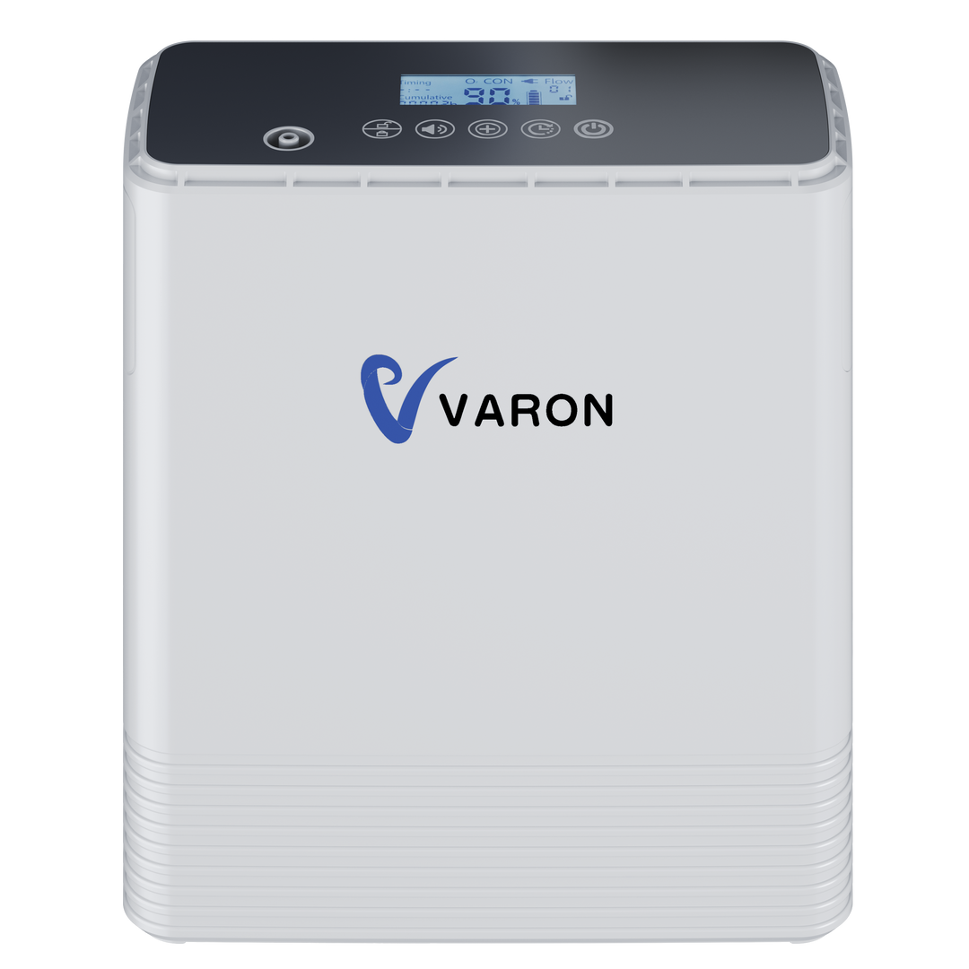 Concentrador de oxígeno portátil continuo VARON VP-6 | Caudal de  1-6 niveles (ajustable), homologado CE