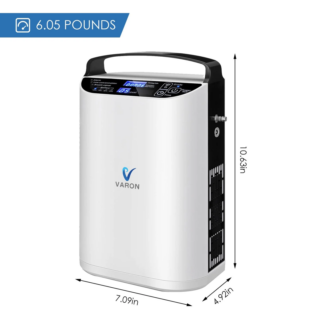 Concentrador de oxigeno portátil VARON VP-1 Pulse | Funcionamiento 24 horas, homologación CE