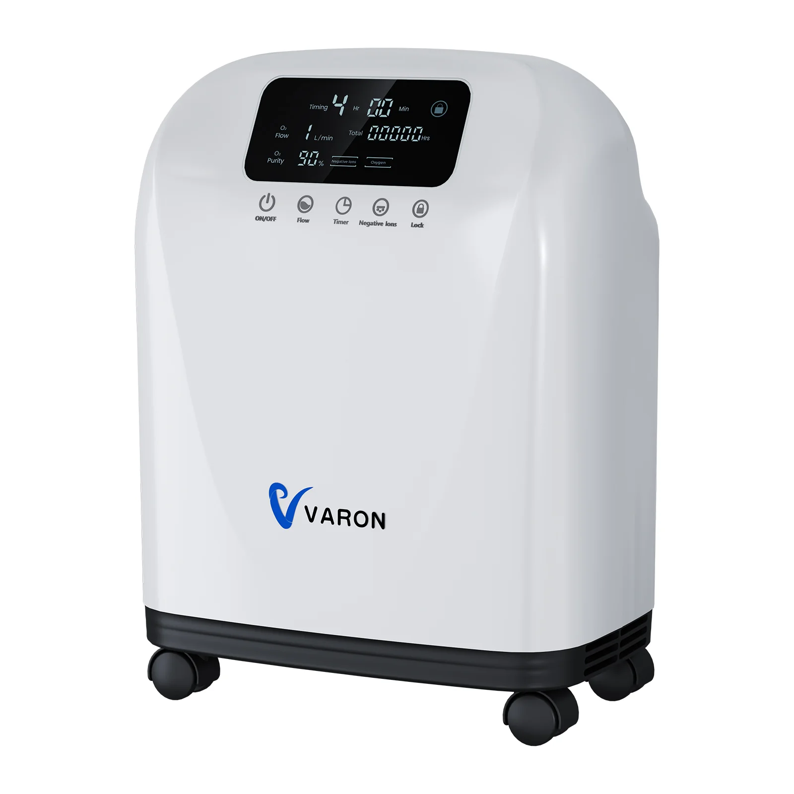 Concentrador de oxígeno doméstico VARON VH-4 diseñado para el confort diario con un panel digital moderno