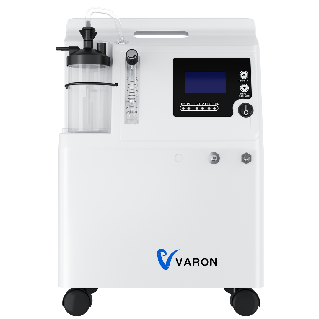 Concentrador de oxígeno VARON Serene de 5 l | Funcionamiento 72 h. Aprobado por la FDA y la CE