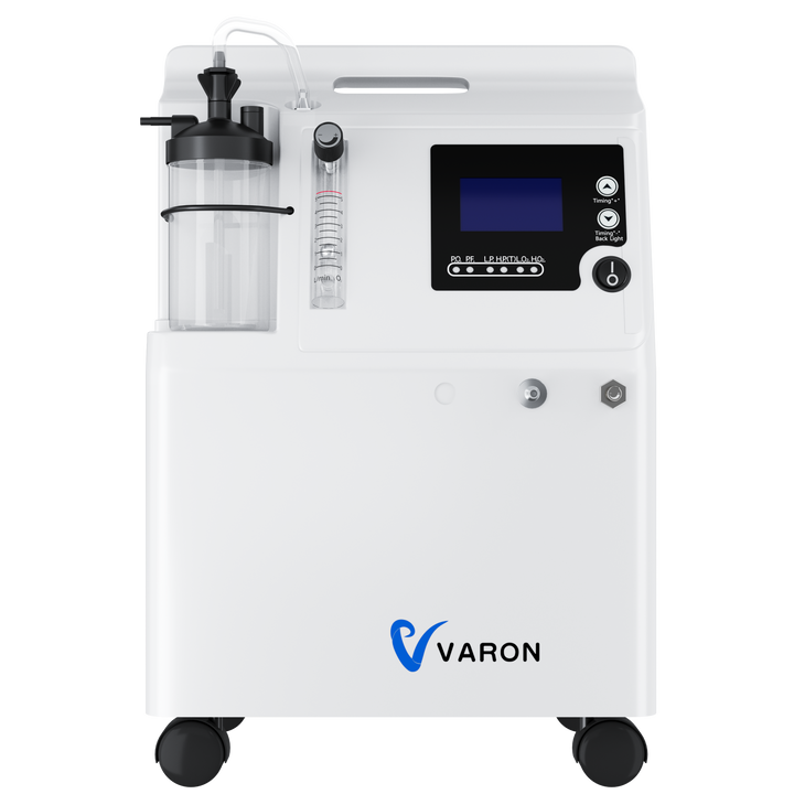 Concentrador de oxígeno VARON Serene de 5 l | Funcionamiento 72 h. Aprobado por la FDA y la CE