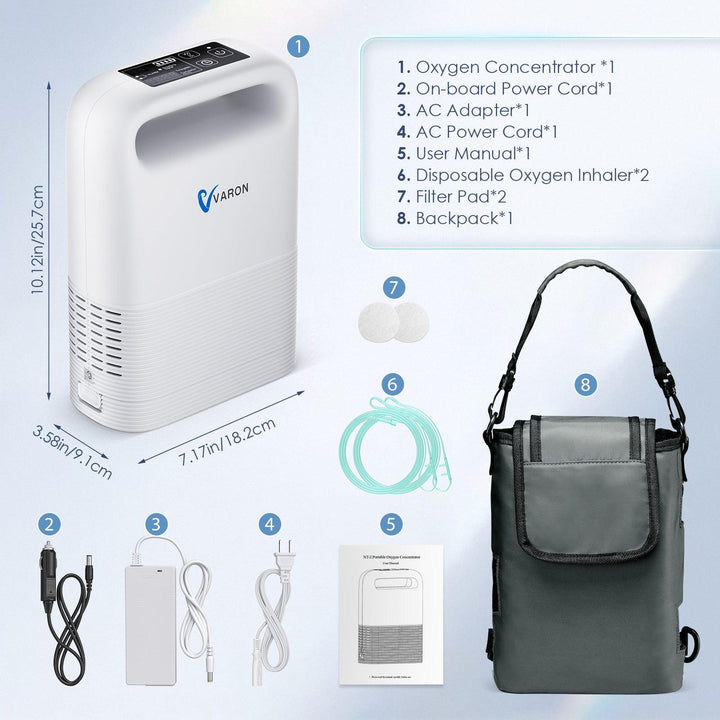 VARON 5L Pulse Flow Portable Oxygen Concentrator VP-2 - VARON