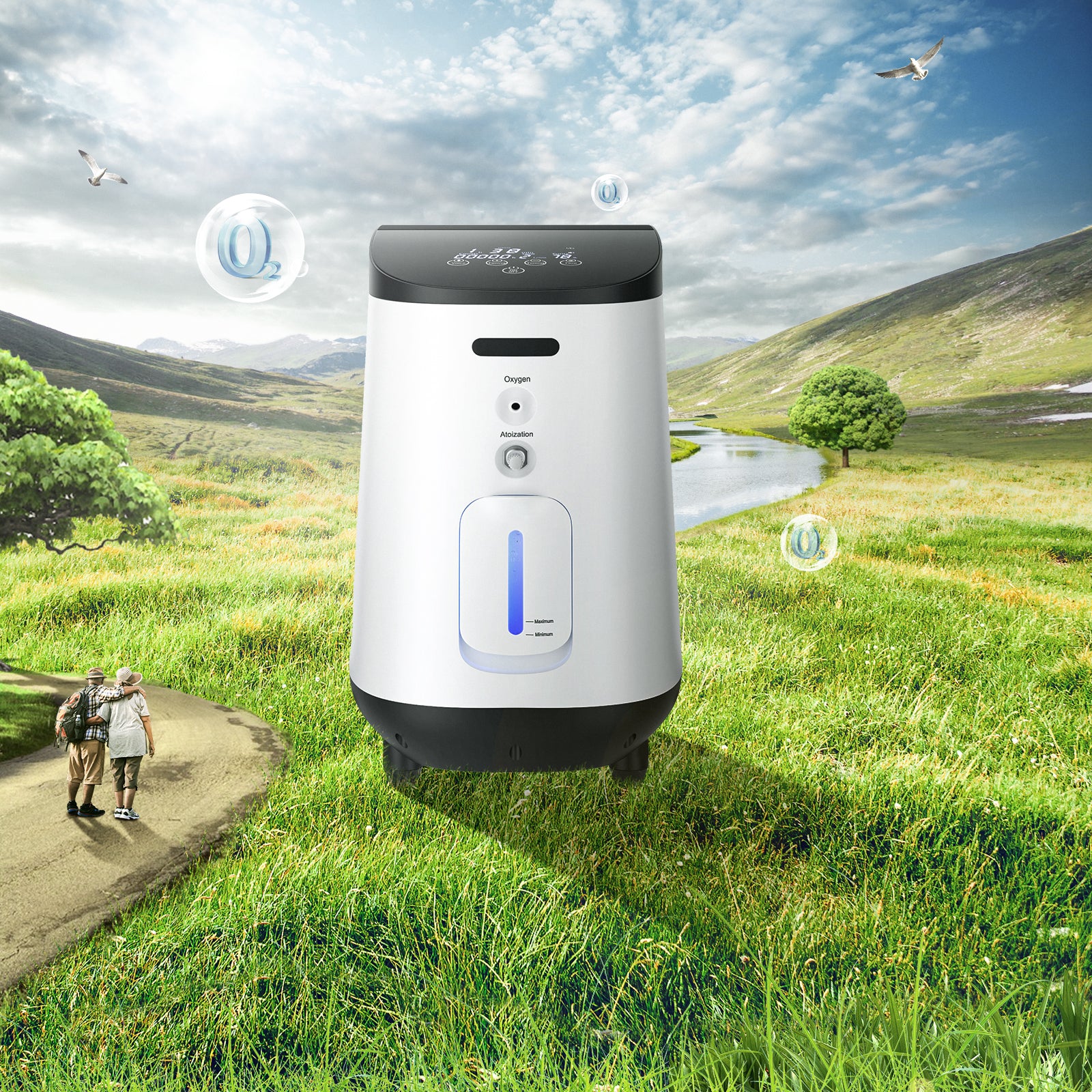 Máquina de oxígeno para el hogar VARON 1-7L VH-2, hasta un 90% de concentración de oxígeno
