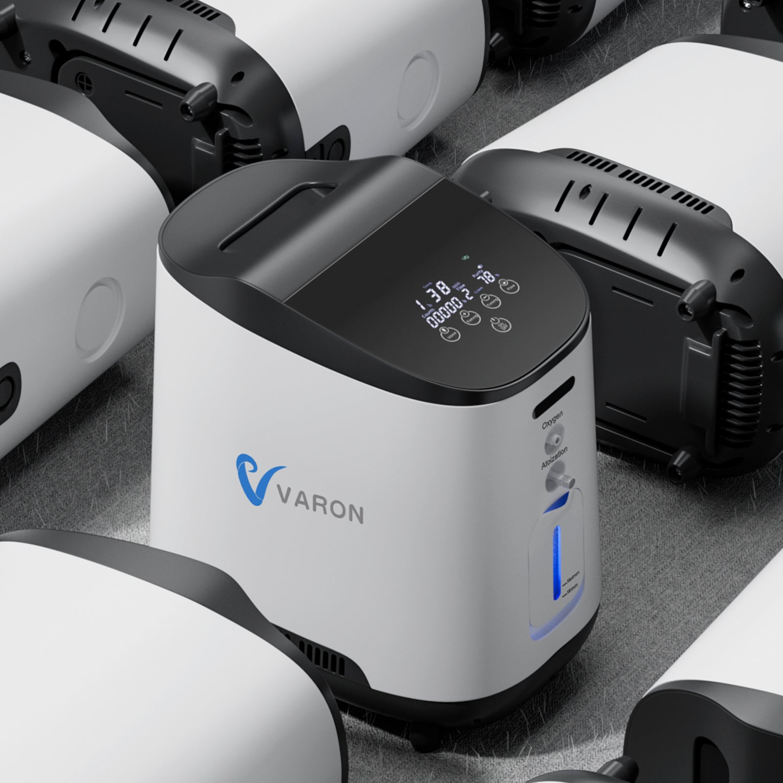 Concentrador de oxígeno continuo doméstico VARON VH-2, control inteligente y bajo nivel de ruido