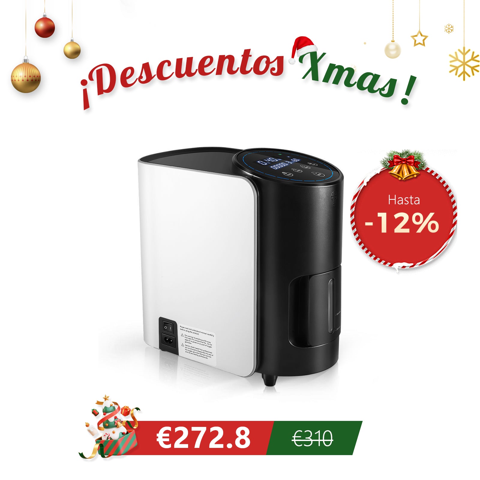 Concentrador de oxígeno doméstico VARON VH-1 |  1-7 niveles (ajustable), Vital Senior Health, con certificación CE