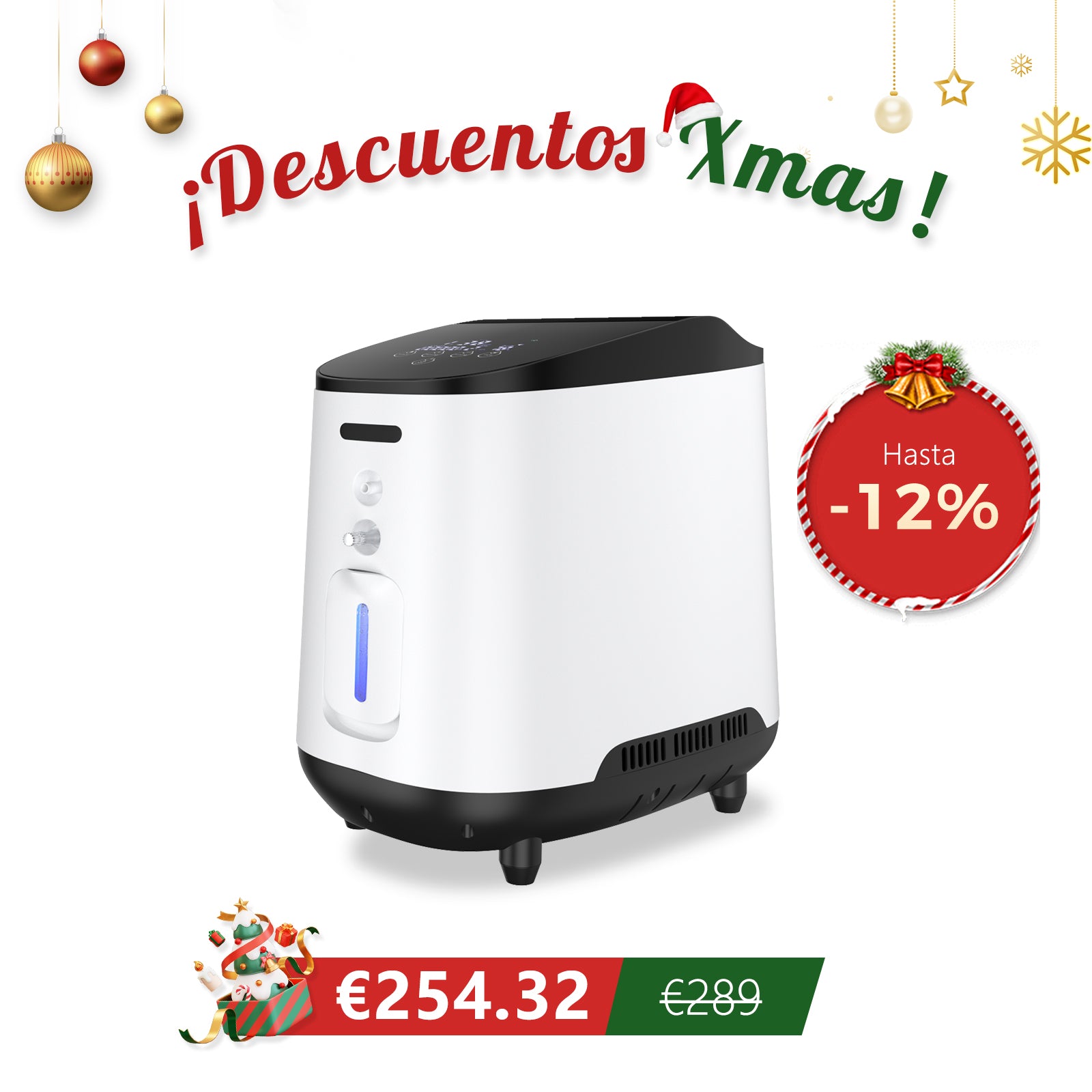 Concentrador de oxígeno doméstico VARON VH-2 |  1-7 niveles (ajustable), funcionamiento 24 h, homologación CE