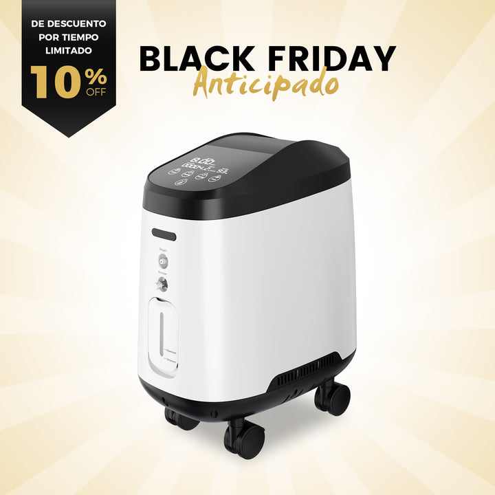 Concentrador de oxígeno doméstico VARON VH-2 PRO |  1-9 niveles (ajustable), funcionamiento 24 h, homologación CE