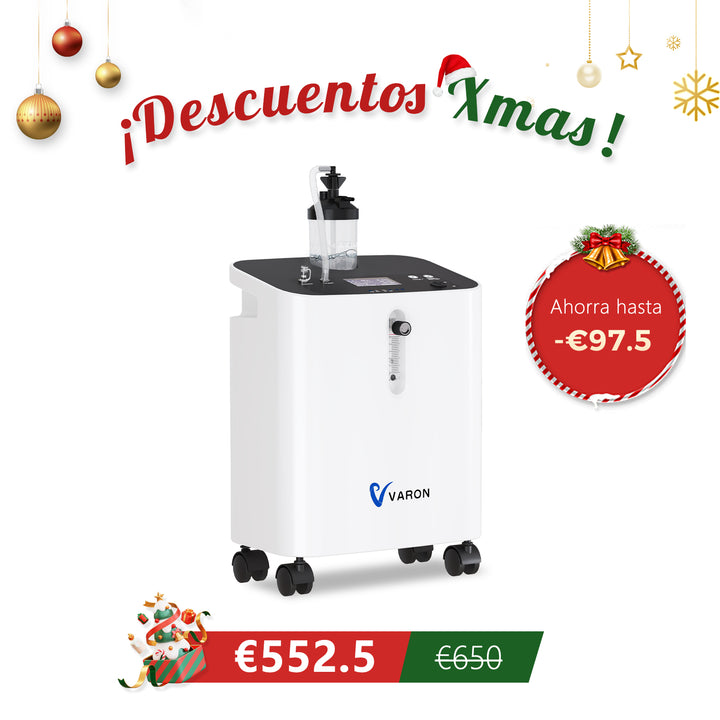 Concentrador de oxígeno doméstico VARON VH-3 PRO | Terapia confortable de  1-10 niveles (ajustable), con certificación CE