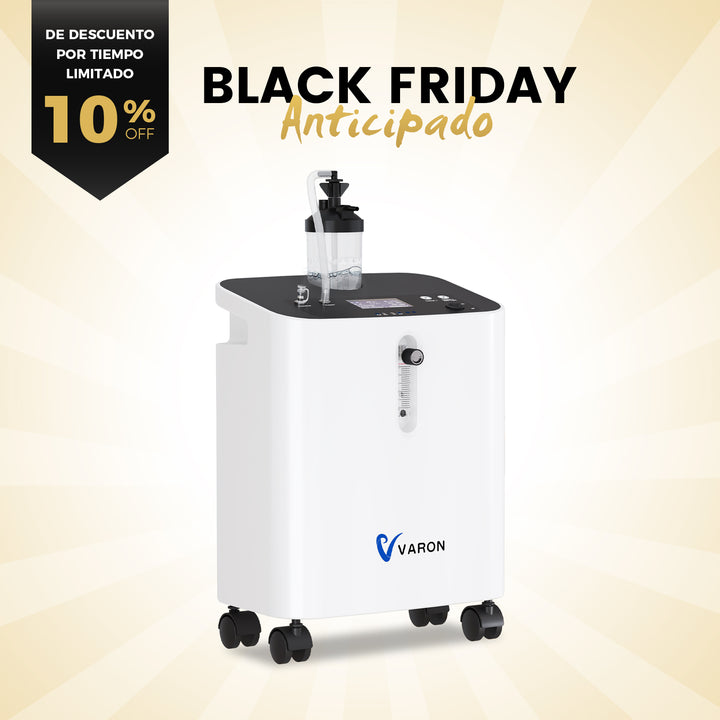 Concentrador de oxígeno doméstico VARON VH-3 PRO | Terapia confortable de  1-10 niveles (ajustable), con certificación CE