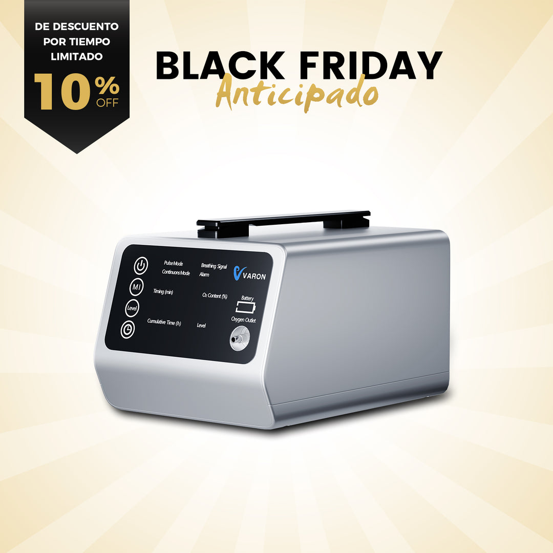 VARON VT-1 | Concentrador de oxígeno de viaje con doble modo (niveles 1-5)