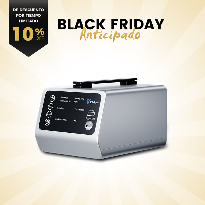 VARON VT-1 | Concentrador de oxígeno de viaje con doble modo (niveles 1-5)